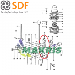 ΦΟΥΡΚΕΤΑ ΤΑΧΥΤΗΤΩΝ SAME/LAMBORGHINI SDF 0.146.6434.0/20 ΓΝΗΣΙΑ