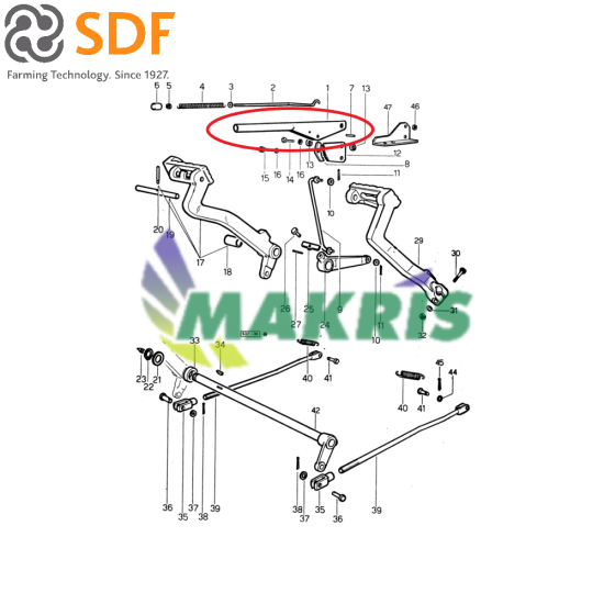 ΧΕΙΡΟΦΡΕΝΟ LAMBORGHINI/SAME SDF 0.201.6620.4/50 ΓΝΗΣΙΟ