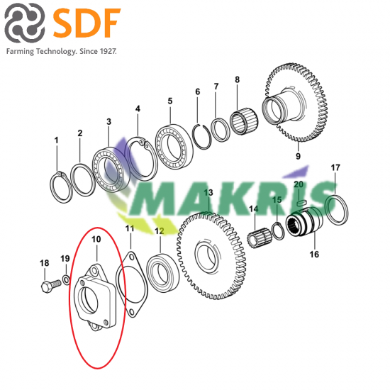 ΠΛΑΚΑ ΡΤΟ SDF GROUP 0.255.3942.0/30 ΓΝΗΣΙΑ