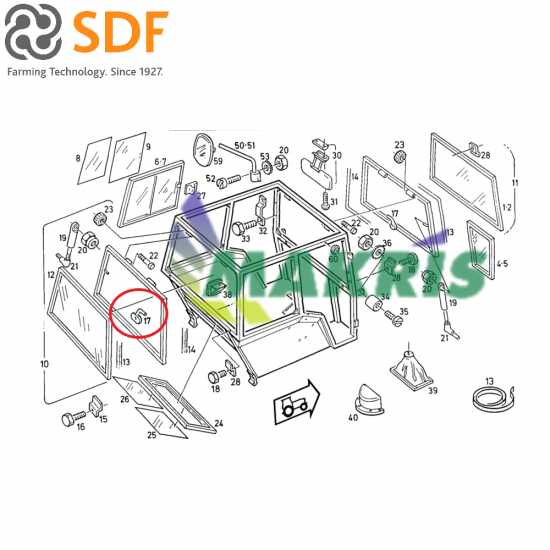 ΠΟΜΟΛΟ ΠΙΣΩ ΤΖΑΜΙΟΥ ΚΑΜΠΙΝΑΣ DEUTZ D06/D07 SDF 04316667 ΓΝΗΣΙΟ