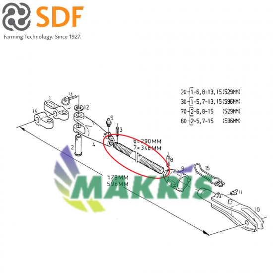 ΝΤΙΖΑ ΣΥΝΔΕΣΗΣ ΥΔΡΑΥΛΙΚΟΥ 348mm DEUTZ AGROCOMPACT 3/DX3 04364789 SDF ΓΝΗΣΙΑ