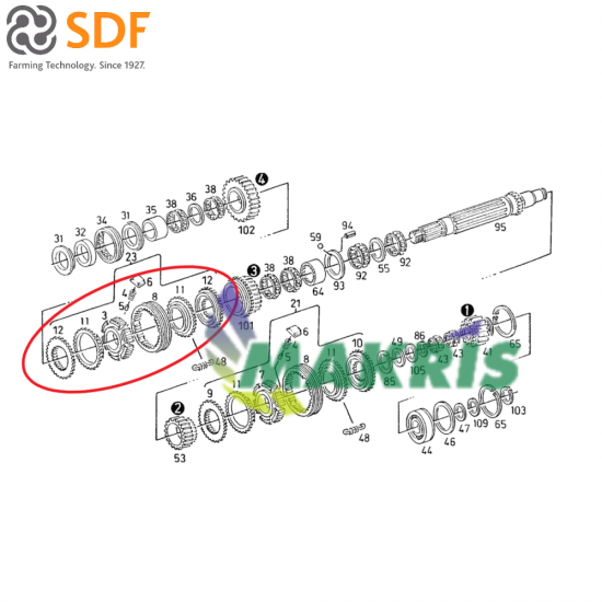 ΣΥΧΡΟΝΙΖΕ ΣΑΣΜΑΝ DEUTZ DX 7.10 SDF 04374678 ΓΝΗΣΙΟ