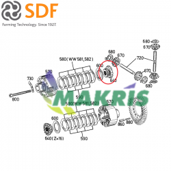 ΠΛΑΝΗΤΗΣ ΚΟΡΩΝΑΣ ΠΗΝΕΙΟΥ Z=16 JOHN DEERE/SDF GROUP 04415171 ΓΝΗΣΙΟΣ