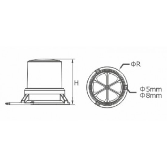 ΦΑΡΟΣ LED 12/24V DC - 12W ΜΕ ΒΥΣΜΑ